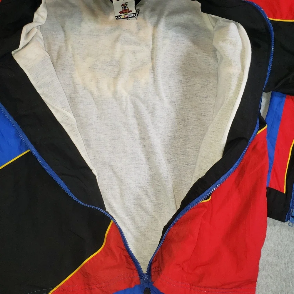 Vintage Nascar Woody Woodpecker Jacket Youth Sz L 16-18 Colorblock Chase Authent